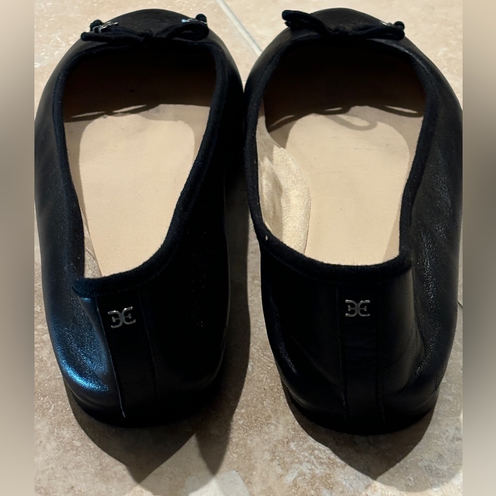 SAM EDELMAN Felicia Luxe Flat Black Leather, size 9Wide - Picture 6 of 12